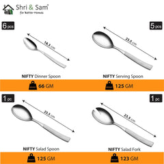 Stainless Steel 72 PCS Dinner Set (6 People) Nifty