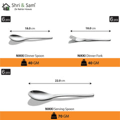 Stainless Steel 78 PCS Double Wall Dinner Set (6 People) Nikki