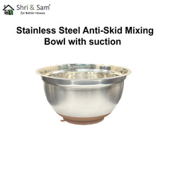 Stainless Steel Anti - Skid Mixing Bowl with suction