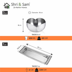 Stainless Steel Bowl Set Tacos