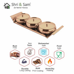 Stainless Steel Bowl Set with Rose Gold PVD Coating Lunia