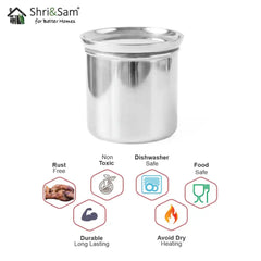 Stainless Steel Canister with Air - Tight SS Lid – Premium Storage Container