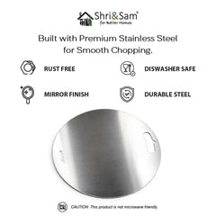 Stainless Steel Circular Chopping Board