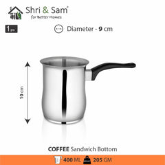 Stainless Steel Coffee Warmer with Sandwich Bottom