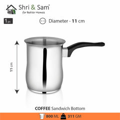 Stainless Steel Coffee Warmer with Sandwich Bottom
