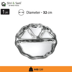 Stainless Steel Compartment Plate