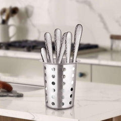 Stainless Steel Cutlery Holder Taper Shape with Holes