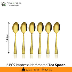 Stainless Steel Cutlery Impressa Hammered with Gold PVD Coating