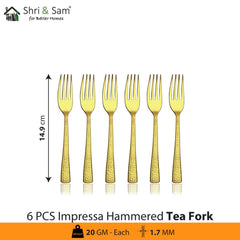 Stainless Steel Cutlery Impressa Hammered with Gold PVD Coating