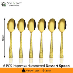 Stainless Steel Cutlery Impressa Hammered with Gold PVD Coating