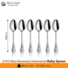 Stainless Steel Cutlery New Rosemary Hammered