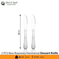 Stainless Steel Cutlery New Rosemary Hammered
