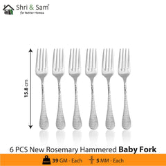 Stainless Steel Cutlery New Rosemary Hammered