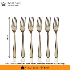 Stainless Steel Cutlery with Chocolate Brown PVD Coating Monika