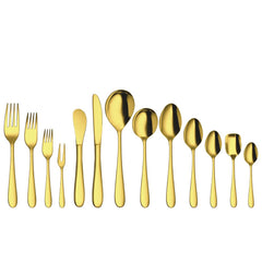 Stainless Steel Cutlery with Gold PVD Coating Jasmine