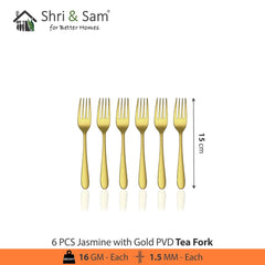Stainless Steel Cutlery with Gold PVD Coating Jasmine