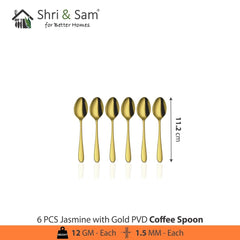 Stainless Steel Cutlery with Gold PVD Coating Jasmine