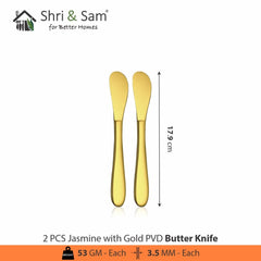 Stainless Steel Cutlery with Gold PVD Coating Jasmine