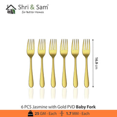 Stainless Steel Cutlery with Gold PVD Coating Jasmine