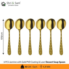 Stainless Steel Cutlery with Gold PVD Coating & Laser 2 Jasmine