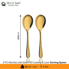 Stainless Steel Cutlery with Gold PVD Coating & Laser Monika
