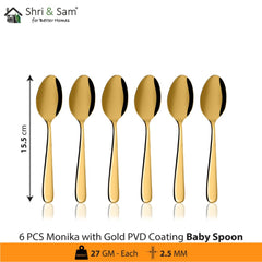 Stainless Steel Cutlery with Gold PVD Coating Monika