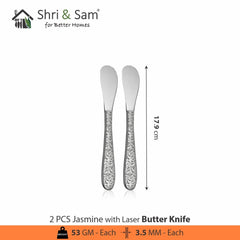 Stainless Steel Cutlery with Laser Jasmine