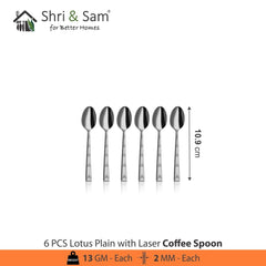 Stainless Steel Cutlery with Laser Lotus Plain