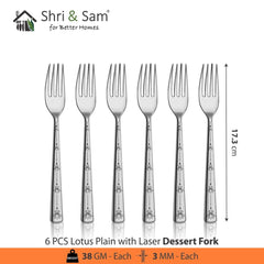 Stainless Steel Cutlery with Laser Lotus Plain