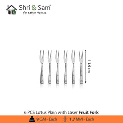 Stainless Steel Cutlery with Laser Lotus Plain