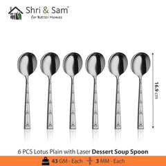 Stainless Steel Cutlery with Laser Lotus Plain