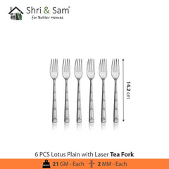 Stainless Steel Cutlery with Laser Lotus Plain