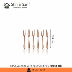 Stainless Steel Cutlery with Rose Gold PVD Coating Jasmine