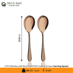 Stainless Steel Cutlery with Rose Gold PVD Coating & Laser Monika