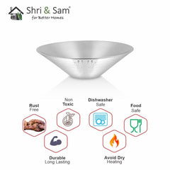 Stainless Steel Hammered Salad Bowl Conic