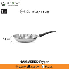 Stainless Steel Heavy Weight Hammered Fry Pan