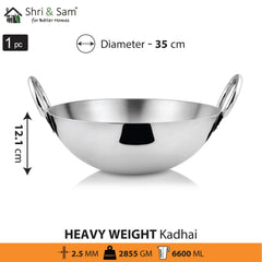 Stainless Steel Heavy Weight Kadhai