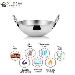 Stainless Steel Heavy Weight Kadhai