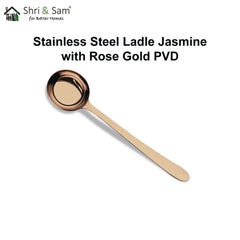 Stainless Steel Ladle with Rose Gold PVD Coating Jasmine