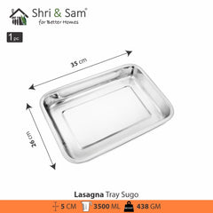 Stainless Steel Lasagna Tray Sugo