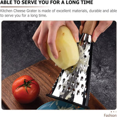 Stainless Steel Multifunctional Conical Grater with Wooden Handle