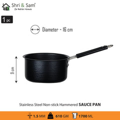 Stainless Steel Non - stick 5 PCS Hammered Cookware Set