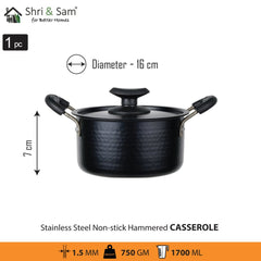 Stainless Steel Non - stick 5 PCS Hammered Cookware Set