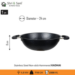 Stainless Steel Non - stick 5 PCS Hammered Cookware Set