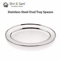 Stainless Steel Oval Tray Spazos