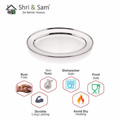 Stainless Steel Oval Tray Spazos