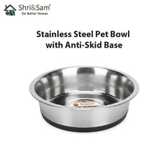 Stainless Steel Pet Bowl with Anti - Skid Base
