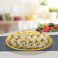 Stainless Steel Rice Tray with Gold PVD Coating Majestic