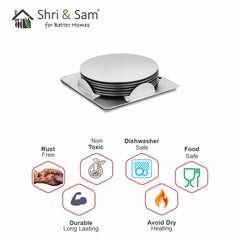 Stainless Steel Round Coaster Set