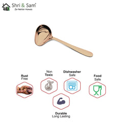 Stainless Steel Sauce Ladle with Rose Gold PVD Coating Jasmine